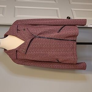 Westport Dressbarn Womens Colorful Moto Zipper Blazer Jacket Plus Size 2X NWT